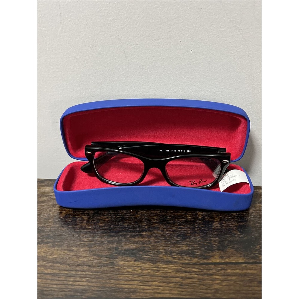 Ray-Ban Jr RB1528 3542 Kids Childrens Black Eyeglasses Frames 46-16-125‎ w/Case